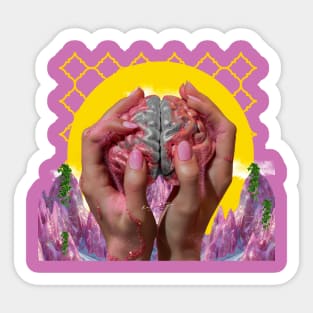 Glittering brain Sticker